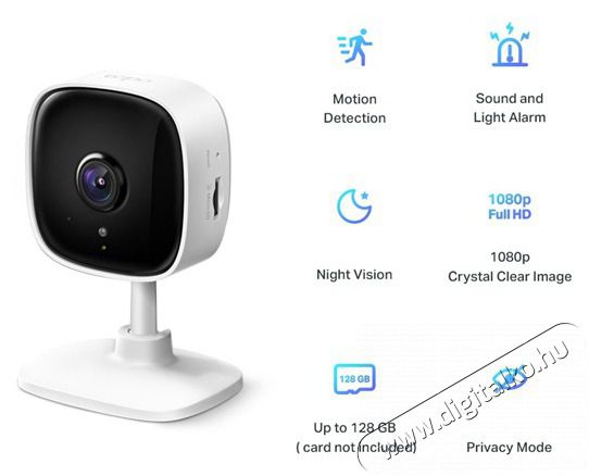 TP-LINK Tapo C100 Otthoni biztons&aacute;gi Wi-Fi kamera H&aacute;ztart&aacute;s / Otthon / K&uuml;lt&eacute;r - Biztons&aacute;gtechnika - Biztons&aacute;gi kamera - 437491