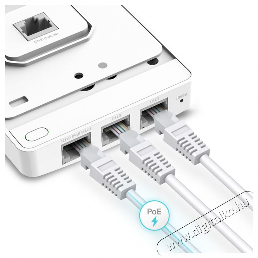 TP-LINK EAP235-Wall AC1200 MU-MIMO Dual-Band Gigabit fali Vezet&eacute;k n&eacute;lk&uuml;li Access Point Iroda &eacute;s sz&aacute;m&iacute;t&aacute;stechnika - H&aacute;l&oacute;zat - Lefedetts&eacute;gn&ouml;velő / jeltov&aacute;bb&iacute;t&oacute; - 441082