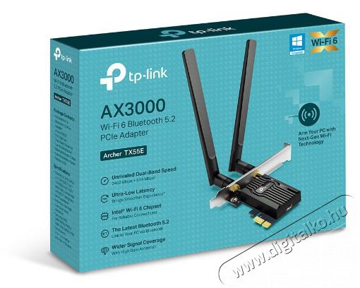 TP-LINK ARCHER TX55E VEZET&Eacute;K N&Eacute;LK&Uuml;LI ADAPTER Iroda &eacute;s sz&aacute;m&iacute;t&aacute;stechnika - H&aacute;l&oacute;zat - Vezet&eacute;k n&eacute;lk&uuml;li adapter - 474926