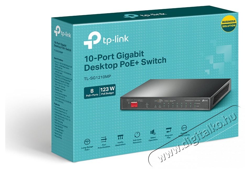 TP-LINK TL-SG1210MP SWITCH Iroda &eacute;s sz&aacute;m&iacute;t&aacute;stechnika - H&aacute;l&oacute;zat - Switch - 474910