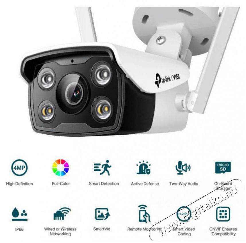 TP-LINK VIGI C340-W(4MM) BIZTONS&Aacute;GI KAMERA H&aacute;ztart&aacute;s / Otthon / K&uuml;lt&eacute;r - Biztons&aacute;gtechnika - Biztons&aacute;gi kamera - 474604