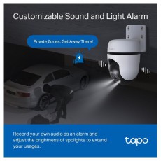 TP-LINK Tapo C510W 2K 3MP IP65 k&uuml;lt&eacute;ri forgathat&oacute; biztons&aacute;gi Wi-Fi kamera H&aacute;ztart&aacute;s / Otthon / K&uuml;lt&eacute;r - Biztons&aacute;gtechnika - Biztons&aacute;gi kamera - 477581