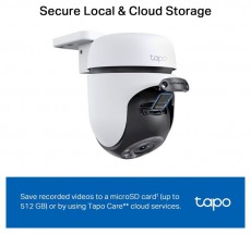 TP-LINK Tapo C510W 2K 3MP IP65 k&uuml;lt&eacute;ri forgathat&oacute; biztons&aacute;gi Wi-Fi kamera H&aacute;ztart&aacute;s / Otthon / K&uuml;lt&eacute;r - Biztons&aacute;gtechnika - Biztons&aacute;gi kamera - 477581