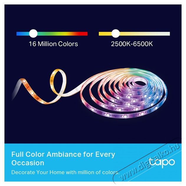 TP-LINK Tapo L930-10 Multicolor Smart Wi-Fi-s 10 m&eacute;teres LED szalag H&aacute;ztart&aacute;s / Otthon / K&uuml;lt&eacute;r - Vil&aacute;g&iacute;t&aacute;s / elektromoss&aacute;g - Led szalag / f&eacute;nyf&uuml;z&eacute;r - 477585