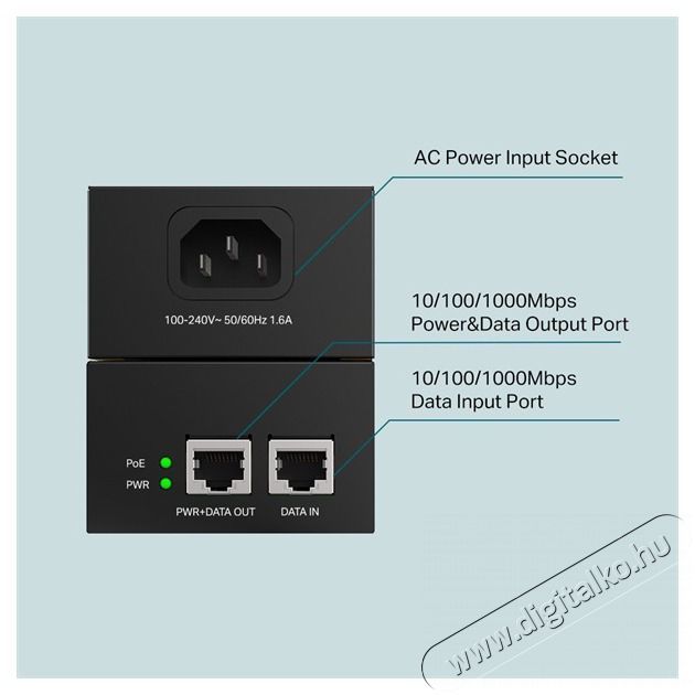 TP-LINK TL-POE170S 802.3af/at Gigabit PoE++ Injektor Iroda &eacute;s sz&aacute;m&iacute;t&aacute;stechnika - H&aacute;l&oacute;zat - H&aacute;l&oacute;zati kieg&eacute;sz&iacute;tő - 477573