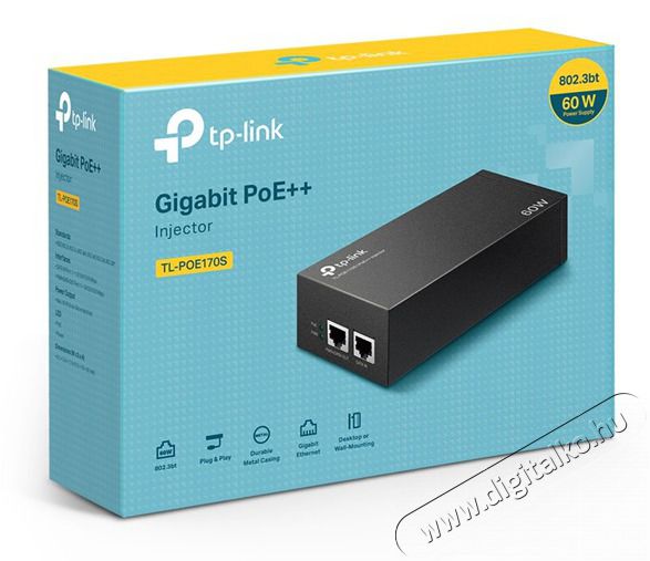 TP-LINK TL-POE170S 802.3af/at Gigabit PoE++ Injektor Iroda &eacute;s sz&aacute;m&iacute;t&aacute;stechnika - H&aacute;l&oacute;zat - H&aacute;l&oacute;zati kieg&eacute;sz&iacute;tő - 477573
