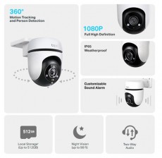 TP-LINK TP-Link Tapo C500 Full HD 3MP IP65 k&uuml;lt&eacute;ri forgathat&oacute; biztons&aacute;gi Wi-Fi kamera H&aacute;ztart&aacute;s / Otthon / K&uuml;lt&eacute;r - Biztons&aacute;gtechnika - Biztons&aacute;gi kamera - 477582