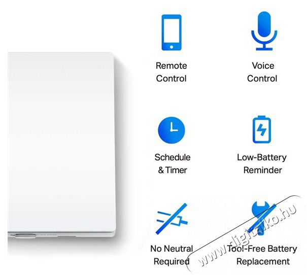 TP-LINK TP-Link Tapo S210 be&eacute;p&iacute;thető okos fali kapcsol&oacute; H&aacute;ztart&aacute;s / Otthon / K&uuml;lt&eacute;r - Okos otthon - Kieg&eacute;sz&iacute;tő - 477126