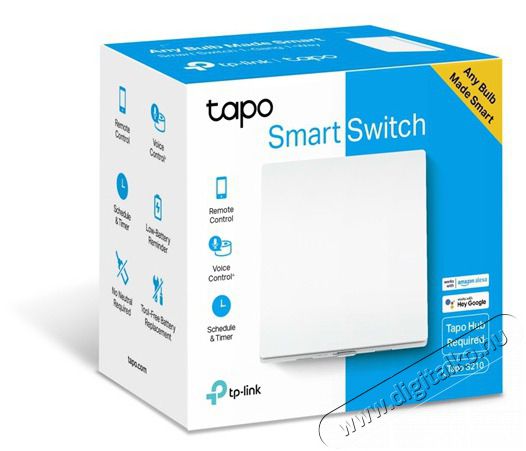 TP-LINK TP-Link Tapo S210 be&eacute;p&iacute;thető okos fali kapcsol&oacute; H&aacute;ztart&aacute;s / Otthon / K&uuml;lt&eacute;r - Okos otthon - Kieg&eacute;sz&iacute;tő - 477126