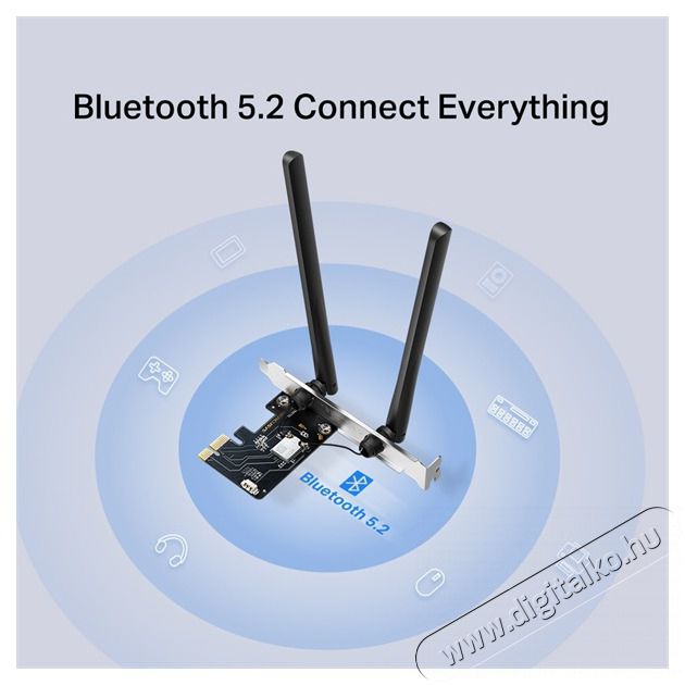 TP-LINK MERCUSYS Wireless Adapter PCI-Express Dual Band AXE5400 Wifi 6E Bluetooth, MA86XE Iroda &eacute;s sz&aacute;m&iacute;t&aacute;stechnika - Egy&eacute;b sz&aacute;m&iacute;t&aacute;stechnikai term&eacute;k - 484012