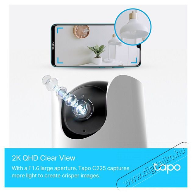 TP-LINK TAPO C225 BIZTONS&Aacute;GI KAMERA H&aacute;ztart&aacute;s / Otthon / K&uuml;lt&eacute;r - Biztons&aacute;gtechnika - Biztons&aacute;gi kamera - 474317
