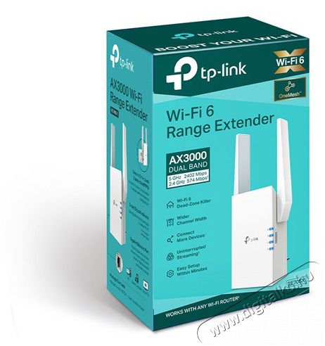 TP-LINK Wireless Range Extender Dual Band AX3000 Wifi 6, RE705X Iroda &eacute;s sz&aacute;m&iacute;t&aacute;stechnika - H&aacute;l&oacute;zat - Lefedetts&eacute;gn&ouml;velő / jeltov&aacute;bb&iacute;t&oacute; - 482683