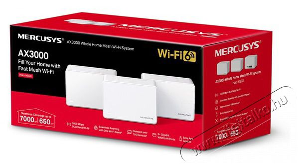 TP-LINK MERCUSYS Wireless Mesh Networking system AX3000 HALO H80X(2-PACK) Iroda &eacute;s sz&aacute;m&iacute;t&aacute;stechnika - H&aacute;l&oacute;zat - H&aacute;l&oacute;zati kieg&eacute;sz&iacute;tő - 484781