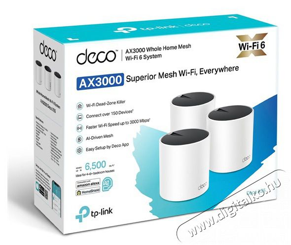 TP-LINK Wireless Mesh Networking system AX3000 DECO X55(3-PACK) Iroda &eacute;s sz&aacute;m&iacute;t&aacute;stechnika - H&aacute;l&oacute;zat - H&aacute;l&oacute;zati kieg&eacute;sz&iacute;tő - 484678
