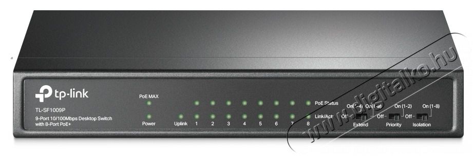 TP-LINK Switch 9x100Mbps (8xPOE+), TL-SF1009P Iroda &eacute;s sz&aacute;m&iacute;t&aacute;stechnika - H&aacute;l&oacute;zat - Switch - 490330