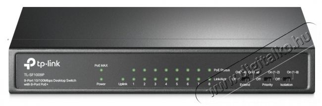 TP-LINK Switch 9x100Mbps (8xPOE+), TL-SF1009P Iroda &eacute;s sz&aacute;m&iacute;t&aacute;stechnika - H&aacute;l&oacute;zat - Switch - 490330