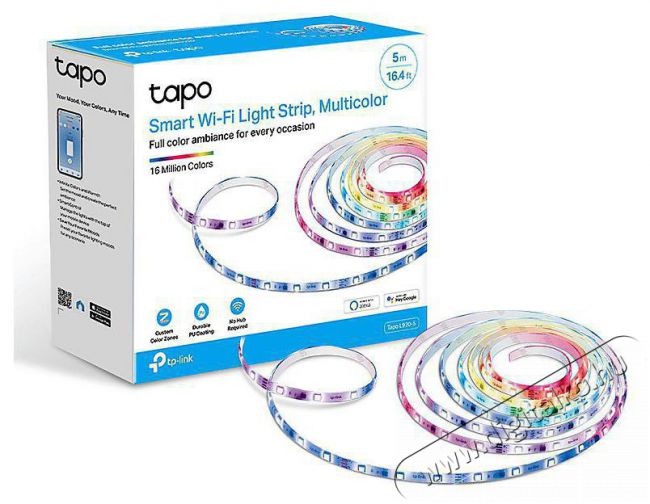 TP-LINK Tapo L920-5 Multicolor Smart Wi-Fi-s 5 m&eacute;teres LED szalag H&aacute;ztart&aacute;s / Otthon / K&uuml;lt&eacute;r - Vil&aacute;g&iacute;t&aacute;s / elektromoss&aacute;g - Led szalag / f&eacute;nyf&uuml;z&eacute;r - 477825