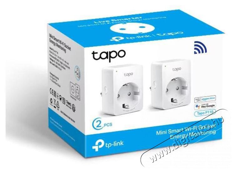 TP-LINK TAPO P110(2-PACK) Okoskonnektor H&aacute;ztart&aacute;s / Otthon / K&uuml;lt&eacute;r - Okos otthon - Okos konnektor - 467236