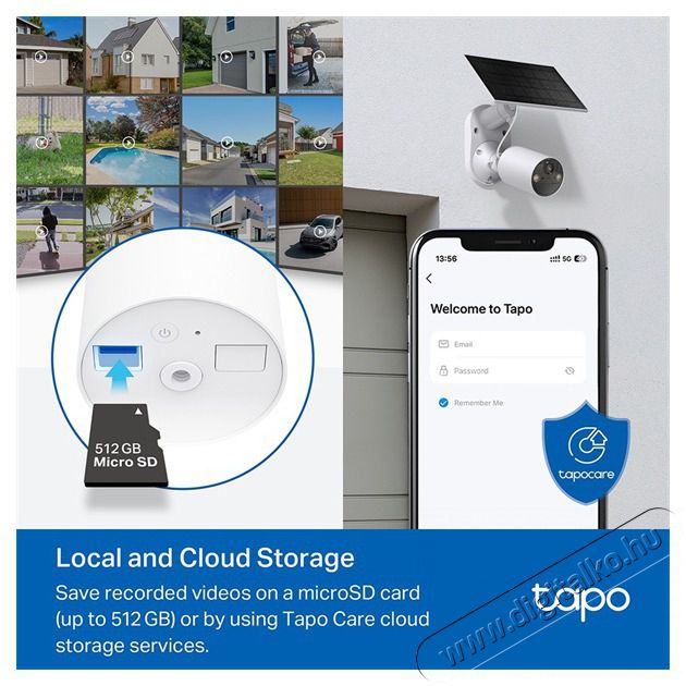 TP-LINK Tapo C410 KIT 2K 3MP IP65 k&uuml;lt&eacute;ri Napelemes biztons&aacute;gi Wi-Fi kamera szett H&aacute;ztart&aacute;s / Otthon / K&uuml;lt&eacute;r - Biztons&aacute;gtechnika - Biztons&aacute;gi kamera - 506886