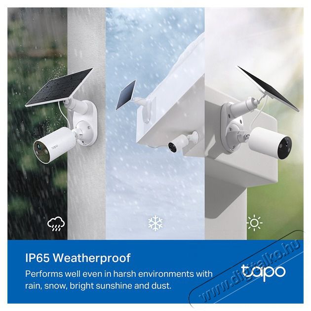 TP-LINK Tapo C410 KIT 2K 3MP IP65 k&uuml;lt&eacute;ri Napelemes biztons&aacute;gi Wi-Fi kamera szett H&aacute;ztart&aacute;s / Otthon / K&uuml;lt&eacute;r - Biztons&aacute;gtechnika - Biztons&aacute;gi kamera - 506886