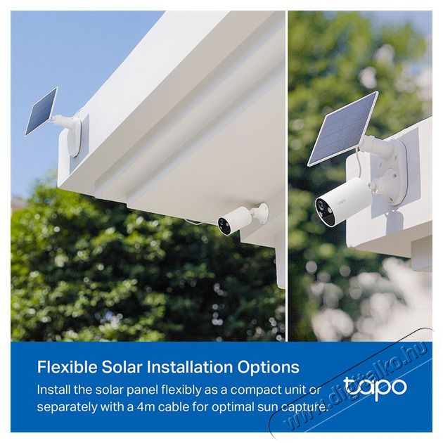 TP-LINK Tapo C410 KIT 2K 3MP IP65 k&uuml;lt&eacute;ri Napelemes biztons&aacute;gi Wi-Fi kamera szett H&aacute;ztart&aacute;s / Otthon / K&uuml;lt&eacute;r - Biztons&aacute;gtechnika - Biztons&aacute;gi kamera - 506886
