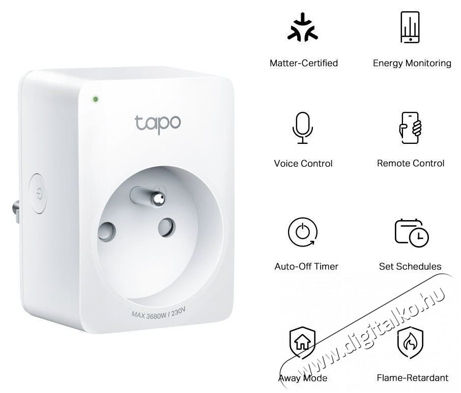 TP-LINK Tapo P110M H&aacute;ztart&aacute;s / Otthon / K&uuml;lt&eacute;r - Okos otthon - Okos konnektor - 520211