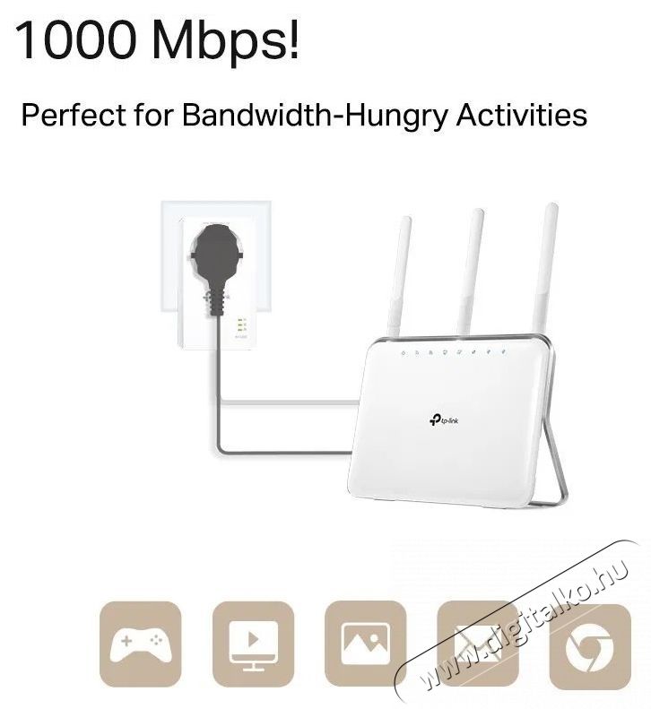 TP-LINK TL-PA7017PKIT Powerline adapter H&aacute;ztart&aacute;s / Otthon / K&uuml;lt&eacute;r - Vil&aacute;g&iacute;t&aacute;s / elektromoss&aacute;g - H&aacute;l&oacute;zati eloszt&oacute; / hosszabb&iacute;t&oacute; / adapter - 532793