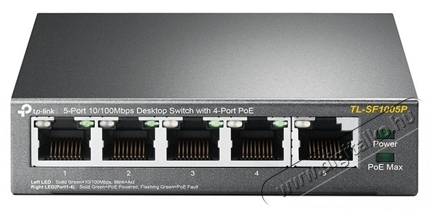TP-LINK TL-SF1005P 10/100Mbps PoE Switch - Fekete Iroda &eacute;s sz&aacute;m&iacute;t&aacute;stechnika - H&aacute;l&oacute;zat - Switch - 333534