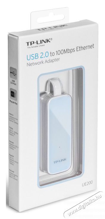 TP-LINK UE200 USB2.0 Ethernet adapter 100Mbps Tv kieg&eacute;sz&iacute;tők - K&aacute;bel / csatlakoz&oacute; - Csatlakoz&oacute; / eloszt&oacute; / &aacute;talak&iacute;t&oacute; - 319128