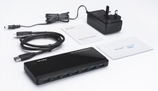 TP-LINK UH720 7 portos 3.0-s USB hub 2 t&ouml;lt&eacute;si csatlakoz&aacute;ssal Iroda &eacute;s sz&aacute;m&iacute;t&aacute;stechnika - Notebook kieg&eacute;sz&iacute;tő - USB hub / eloszt&oacute; - 313274
