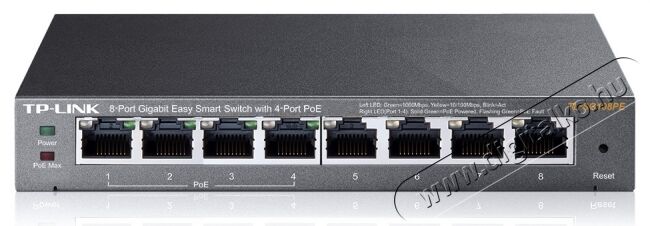 TP-LINK TL-SG108PE 8port GbE LAN 4x PoE menedzselhető asztali Switch Iroda &eacute;s sz&aacute;m&iacute;t&aacute;stechnika - H&aacute;l&oacute;zat - Switch - 313249