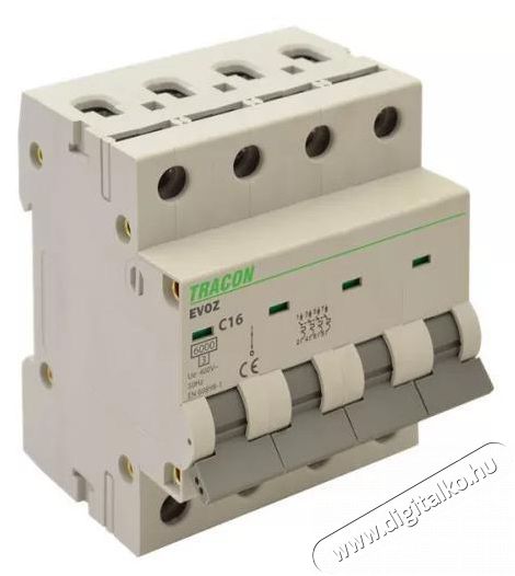 Tracon EVOZ4C32 C-4P-32A kismegszak&iacute;t&oacute; H&aacute;ztart&aacute;s / Otthon / K&uuml;lt&eacute;r - Vil&aacute;g&iacute;t&aacute;s / elektromoss&aacute;g - H&aacute;l&oacute;zati eloszt&oacute; / hosszabb&iacute;t&oacute; / adapter - 405202