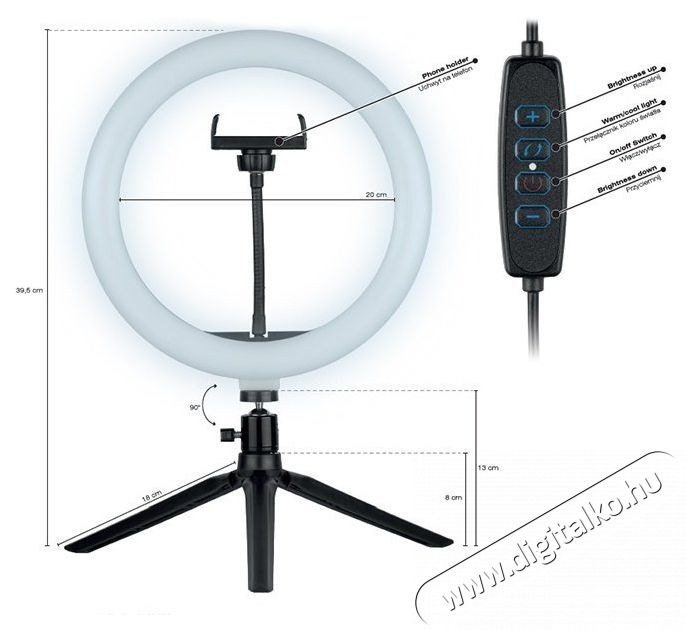 Tracer TRAOSW46747 LED K&Ouml;RF&Eacute;NY MINI TRIPODDAL Iroda &eacute;s sz&aacute;m&iacute;t&aacute;stechnika - Egy&eacute;b sz&aacute;m&iacute;t&aacute;stechnikai term&eacute;k - 469680