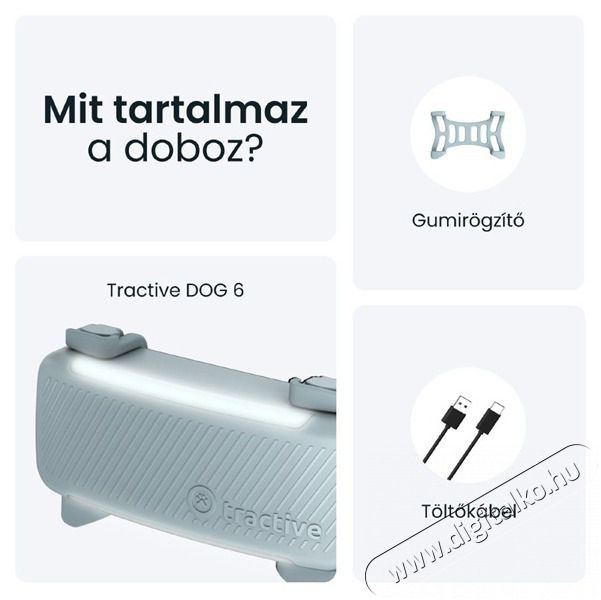 TRACTIVE Tractive GPS DOG 6 menta kutya GPS nyomk&ouml;vető &eacute;s tev&eacute;kenys&eacute;gfigyelő H&aacute;ztart&aacute;s / Otthon / K&uuml;lt&eacute;r - Egy&eacute;b h&aacute;ztart&aacute;si term&eacute;k - 501906