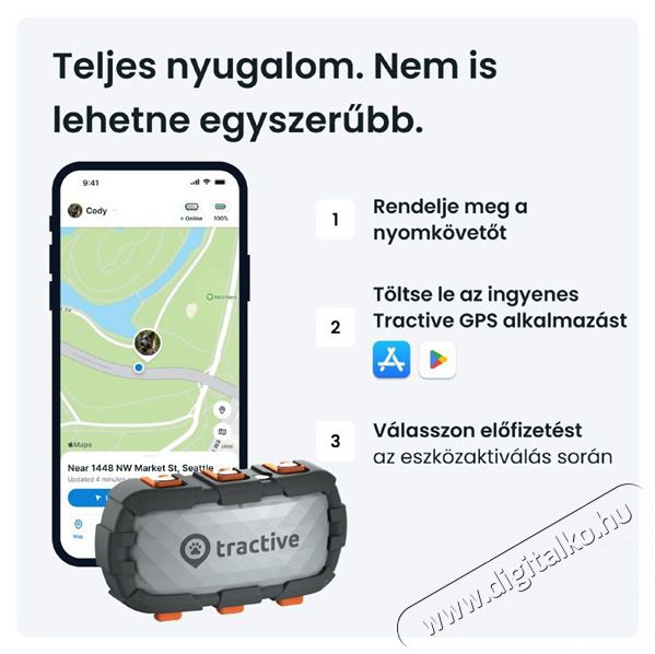 TRACTIVE Tractive GPS DOG XL Adventure Edition kutya GPS nyomk&ouml;vető &eacute;s tev&eacute;kenys&eacute;gfigyelő H&aacute;ztart&aacute;s / Otthon / K&uuml;lt&eacute;r - Egy&eacute;b h&aacute;ztart&aacute;si term&eacute;k - 501904