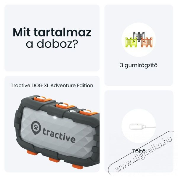 TRACTIVE Tractive GPS DOG XL Adventure Edition kutya GPS nyomk&ouml;vető &eacute;s tev&eacute;kenys&eacute;gfigyelő H&aacute;ztart&aacute;s / Otthon / K&uuml;lt&eacute;r - Egy&eacute;b h&aacute;ztart&aacute;si term&eacute;k - 501904