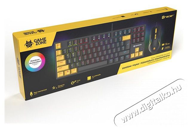 Tracer Hornet 87 GameZone ENG USB fekete mechanikus billentyűzet &eacute;s eg&eacute;r Iroda &eacute;s sz&aacute;m&iacute;t&aacute;stechnika - Billentyűzet / billentyűzet szett - Vezet&eacute;kes - 514626