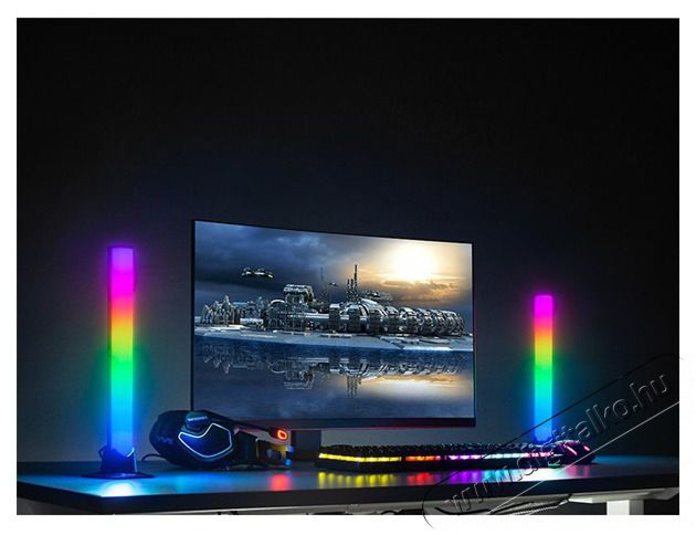 Tracer TRAOSW47008 Ambience Smart Desk 5 W/10 vil&aacute;g&iacute;t&aacute;si m&oacute;d/USB/Bluetooth 5.0/RGB vil&aacute;g&iacute;t&aacute;s/fekete/gamer/asztali l&aacute;mpa H&aacute;ztart&aacute;s / Otthon / K&uuml;lt&eacute;r - Vil&aacute;g&iacute;t&aacute;s / elektromoss&aacute;g - Asztali l&aacute;mpa - 514949