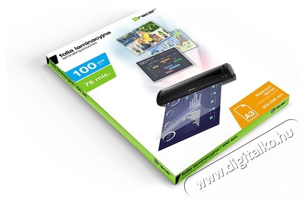 Tracer TRANIS46465 Promo A3 303x426 mm 100db-os dupla lamin&aacute;l&oacute; f&oacute;lia Iroda &eacute;s sz&aacute;m&iacute;t&aacute;stechnika - Pap&iacute;r kezelő term&eacute;k - Lamin&aacute;l&oacute; f&oacute;lia - 516229