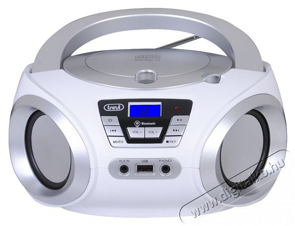Trevi CMP 544BT hordozhat&oacute; feh&eacute;r Bluetooth/FM/USB/AUX/CD boombox Audio-Video / Hifi / Multim&eacute;dia - Hordozhat&oacute; CD / DVD / Multim&eacute;dia k&eacute;sz&uuml;l&eacute;k - Hordozhat&oacute; CD / Multim&eacute;dia r&aacute;di&oacute;magn&oacute; / Boombox - 500457