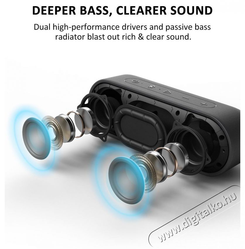 Tribit XSound Go BTS38 Black Audio-Video / Hifi / Multim&eacute;dia - Hordozhat&oacute;, vezet&eacute;k n&eacute;lk&uuml;li / bluetooth hangsug&aacute;rz&oacute; - Hordozhat&oacute;, vezet&eacute;k n&eacute;lk&uuml;li / bluetooth hangsug&aacute;rz&oacute; - 520216