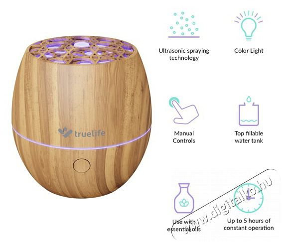 TRUELIFE AIR Diffuser D3 Light diff&uacute;zor Sz&eacute;ps&eacute;g&aacute;pol&aacute;s / Eg&eacute;szs&eacute;g - L&eacute;gtiszt&iacute;t&oacute; / p&aacute;r&aacute;s&iacute;t&oacute; / p&aacute;r&aacute;tlan&iacute;t&oacute; - P&aacute;r&aacute;s&iacute;t&oacute; - 481275