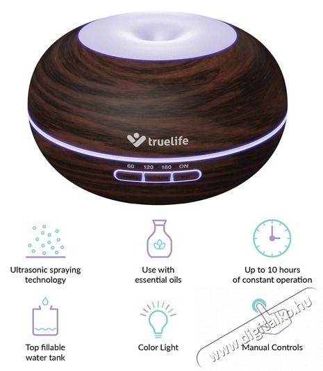 TRUELIFE AIR Diffuser D5 Dark diff&uacute;zor Sz&eacute;ps&eacute;g&aacute;pol&aacute;s / Eg&eacute;szs&eacute;g - L&eacute;gtiszt&iacute;t&oacute; / p&aacute;r&aacute;s&iacute;t&oacute; / p&aacute;r&aacute;tlan&iacute;t&oacute; - P&aacute;r&aacute;s&iacute;t&oacute; - 481100
