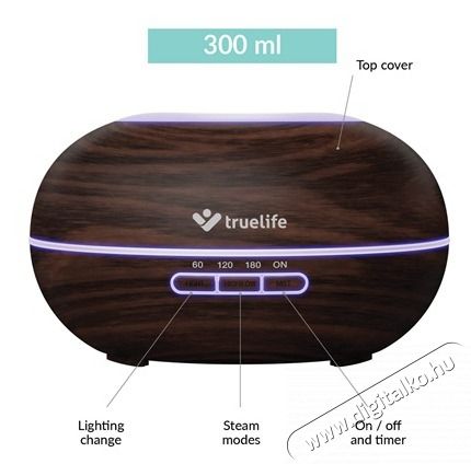 TRUELIFE AIR Diffuser D5 Dark diff&uacute;zor Sz&eacute;ps&eacute;g&aacute;pol&aacute;s / Eg&eacute;szs&eacute;g - L&eacute;gtiszt&iacute;t&oacute; / p&aacute;r&aacute;s&iacute;t&oacute; / p&aacute;r&aacute;tlan&iacute;t&oacute; - P&aacute;r&aacute;s&iacute;t&oacute; - 481100
