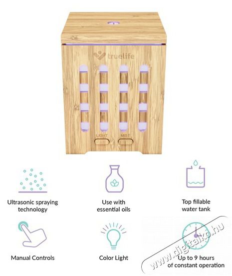 TRUELIFE AIR Diffuser D7 Bamboo diff&uacute;zor Sz&eacute;ps&eacute;g&aacute;pol&aacute;s / Eg&eacute;szs&eacute;g - L&eacute;gtiszt&iacute;t&oacute; / p&aacute;r&aacute;s&iacute;t&oacute; / p&aacute;r&aacute;tlan&iacute;t&oacute; - P&aacute;r&aacute;s&iacute;t&oacute; - 481102