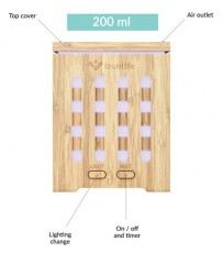 TRUELIFE AIR Diffuser D7 Bamboo diff&uacute;zor Sz&eacute;ps&eacute;g&aacute;pol&aacute;s / Eg&eacute;szs&eacute;g - L&eacute;gtiszt&iacute;t&oacute; / p&aacute;r&aacute;s&iacute;t&oacute; / p&aacute;r&aacute;tlan&iacute;t&oacute; - P&aacute;r&aacute;s&iacute;t&oacute; - 481102