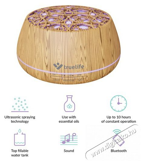 TRUELIFE AIR Diffuser D9 Smart diff&uacute;zor Sz&eacute;ps&eacute;g&aacute;pol&aacute;s / Eg&eacute;szs&eacute;g - L&eacute;gtiszt&iacute;t&oacute; / p&aacute;r&aacute;s&iacute;t&oacute; / p&aacute;r&aacute;tlan&iacute;t&oacute; - P&aacute;r&aacute;s&iacute;t&oacute; - 481103
