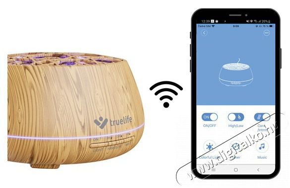 TRUELIFE AIR Diffuser D9 Smart diff&uacute;zor Sz&eacute;ps&eacute;g&aacute;pol&aacute;s / Eg&eacute;szs&eacute;g - L&eacute;gtiszt&iacute;t&oacute; / p&aacute;r&aacute;s&iacute;t&oacute; / p&aacute;r&aacute;tlan&iacute;t&oacute; - P&aacute;r&aacute;s&iacute;t&oacute; - 481103
