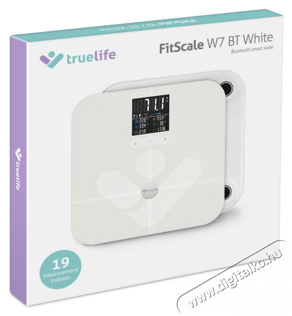 TRUELIFE FitScale W7 BT White Bluetooth okosm&eacute;rleg Sz&eacute;ps&eacute;g&aacute;pol&aacute;s / Eg&eacute;szs&eacute;g - M&eacute;rleg - Szem&eacute;ly m&eacute;rleg - 485901