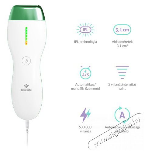 TRUELIFE BELLE IPL E3 epil&aacute;tor Sz&eacute;ps&eacute;g&aacute;pol&aacute;s / Eg&eacute;szs&eacute;g - Szőrtelen&iacute;tő / borotva - Női szőrtelen&iacute;tő - 501810